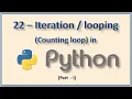- Iteration looping in Python Language