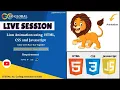 Lion Animation using HTML CSS and Javascript Coding Together