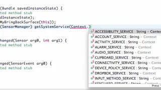 Android Developing Applications Tutorial 126 Setting up Sensor Manager