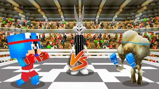 ماين كرافت لكن دخلت حلبة مصارعة ضد ابن الوحش 