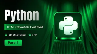 Python Course 2025 IITM Pravartak Certified Tutorial Part 1 HCL GUVI