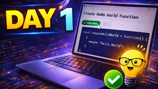 Day 1 JS Challenge Create Hello World Function Easy Explained Hindi