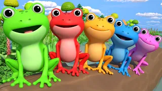 Five Little Speckled Frogs🐸 | Newborn Baby Songs & Nursery Rhymes | Leo Kids Songs