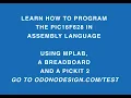 Learn how to flash an LED on the PIC16F628 in Assembly Language using just Mplab and a Pickit 2