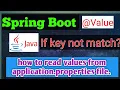 How to read properties file in spring boot using value default value BeanCreationException