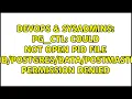 pg - ctl could not open PID file postmaster pid Permission denied