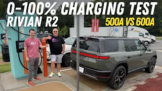 Rivian R2 DC Fast Charging Analysis - 500A vs 600A