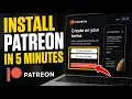 How to install Patreon to earn monthly support from US fans - Easy Tutorial