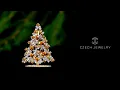 Magical Christmas Tree Yellow LUXURY CZECH JEWELRY
