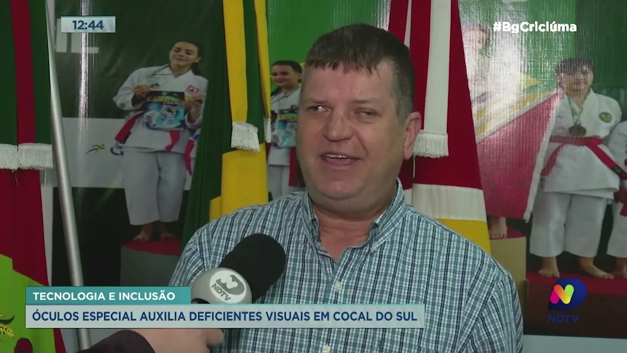 Óculos especial traz mais acessibilidade para deficientes visuais em Cocal do Sul