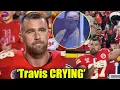 Travis Kelce Fights back Tears after receiving Standing Ovation at his final Chiefs game