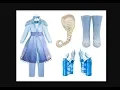 Disney Store Frozen 2 Girls Elsa Deluxe Costume Set