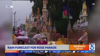 National Weather Service predicts near 100 chance of rain during the Rose Parade