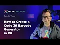 How to Create a Code 39 Barcode Generator in C IronBarcode