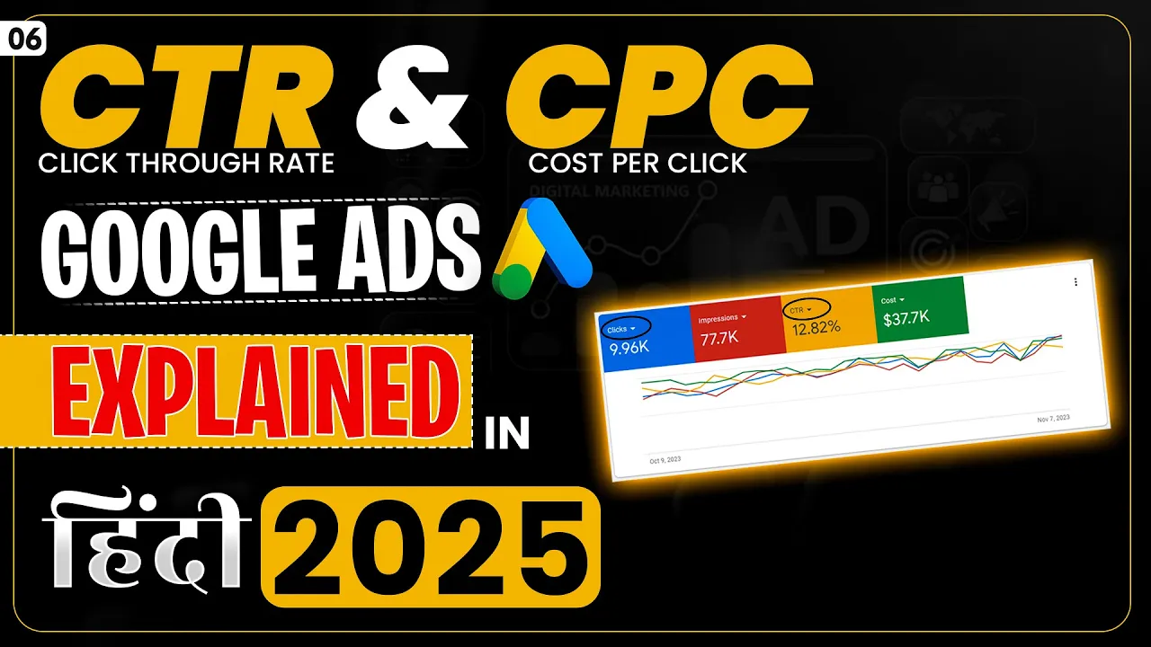 Google Ads CTR and CPC Full Tutorial 2025 | Google Ads Latest Course in Hindi 2025 #googleads2025