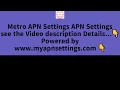 Metro APN Settings