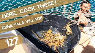 Lobster Onboard! Plastic Cleanup and meeting Village Elders on Island in Guna Yala / San Blas ep127