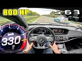 800HP Mercedes AMG S63 W222 // 330KM/H FLAT OUT on GERMAN AUTOBAHN