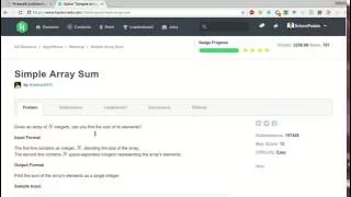 HackerRank Simple Array Sum Solution