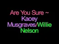 Are You Sure ~ Kacey Musgraves/Willie Nelson Lyrics