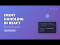React Event Handling for Beginners Clicks Forms Keyboard Events