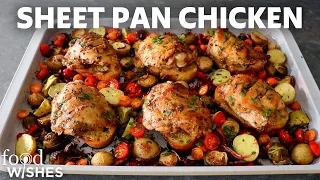 Easy Sheet Pan Chicken with Caramelized Vegetables | Food Wishes