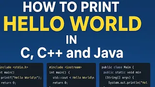How to Print Hello World in C C and Java Programming Basics for Beginners