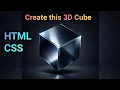 I Created a 3D Cube with Pure CSS Watch the End for 3D Slider