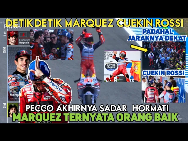 Download MP3 🔴MOTOGP SERU!MARQUEZ CUEKIN ROSSI DI PODIUM, PECCO MINTA TERIMAH KASIH KE MARC,PENYEBAB MARTIN JATUH