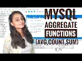 MySQL Aggregate function Sum Avg Count MySQL Tutorial
