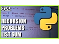 Programming in Python - List sum using recursion