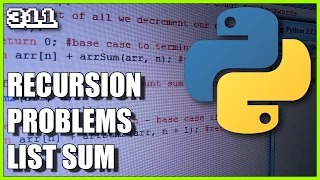 Programming in Python - List sum using recursion
