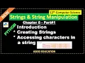 12th Computer Science Chapter 8 Strings and string manipulation English Medium Part