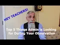 Observation Tips for Teachers Administrators