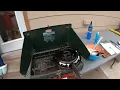 Waffles on a Coleman Camp Stove with Case Iron Griswold No 8 Waffle Maker 1900 s Part 2