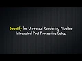 Beautify URP setup integrated Post Processing