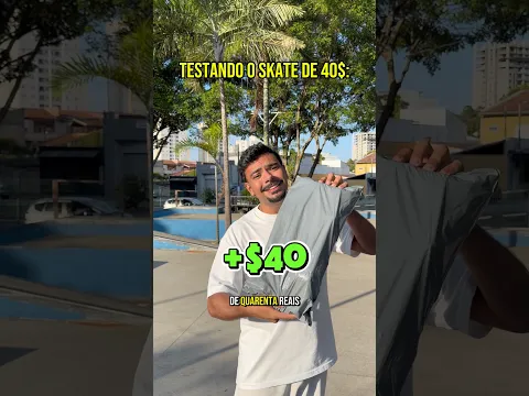 Testando o skate de 40 Reais! 😂 #skate #humor #skateboard #skateboarding