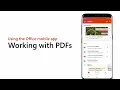 How to use the Office mobile app - Working with PDFs