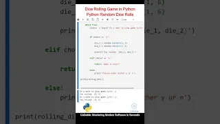 Dice Rolling Game in Python - Python Random Dice Rolls