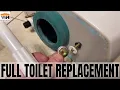 How To Install The American Standard Titan Elongated Tall Toilet To Replace Round Older Unit