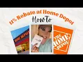 11 rebate from Home Depot