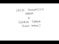 Local Truncation Error vs Global Error in Numerically Solving ODEs Euler s Method