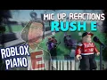 Playing RUSH E Live Roblox Mic Up Reactions