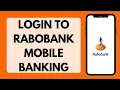 How To Login To Rabobank Mobile Banking Account 2026