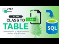 C Classes To SQL Tables - POCO Class to SQL Table without EF