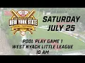 2026 NYS Little League Baseball Championship - Pool Play Game 1