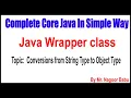 Java Wrapper class Conversions from String Type to Object Type By Nagoor Babu Sir