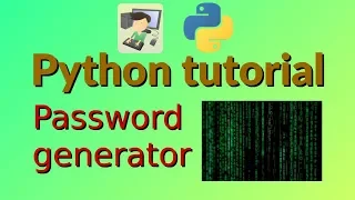 Password generator - Python project for beginners 12
