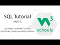 5 SQL Functions That Answer Any Data Question MIN MAX COUNT SUM AVG