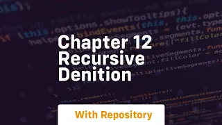chapter 12 recursive denition